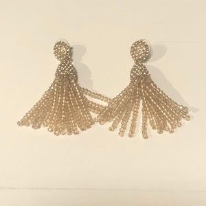 Champagne colored crystal baublebar earrings